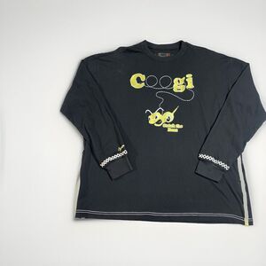 Vtg COOGI L/S T-Shirt Black Rare Yellow Embroidered Bee "Catch The Buzz" XXL‎